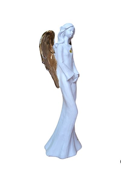BV Decorative statuette, Angel, White, 33 cm, DVAN0045-3G
