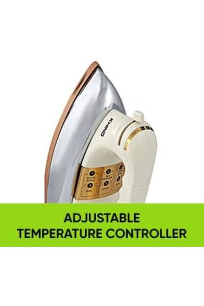 Khind Electric Dry Iron, 1200W, 2.0kg Heavy Weight, Ceramic Coating, Automatic Thermostat Cut-Off, S