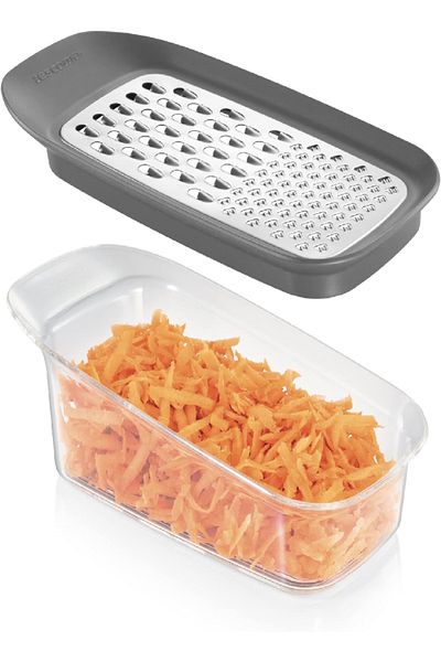 TESCOMA 428606 GrandCHEF Grater with Storage Container | Cheese & Vegetable Grater – Kitchen Tool