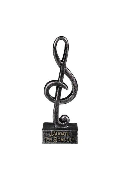 BV Statuetă decorativă, cheie Sol cu ​​citat religios, 18 cm, 1556G1