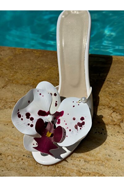 SERENA BD İnci Charm eklentili Orkide Ayakkabı Tokası Charm 1 çift Klipsli