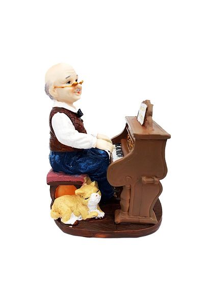 BV Decorative statuette, Santa at the piano, 13 cm, 1921G