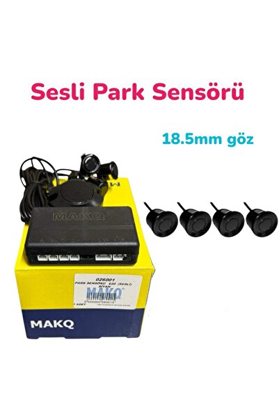 MAKQ Akıllı Araç Park sensörü Ses Uyarılı Park Etme Sistemi bip bip Uyarılı 18.5mm siyah göz