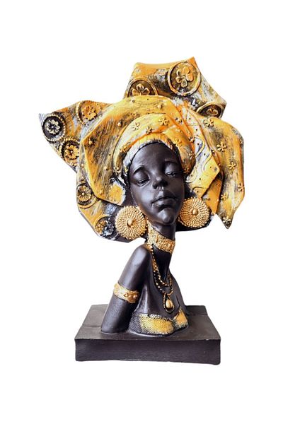 BV Decorative statuette, Africa, Gold, 33 cm, DVUG13