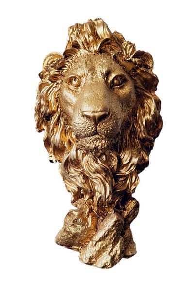 BV Decorative statuette, Lion, Gold, 32 cm, DVID11