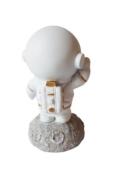 BV Decorative statuette, Astronaut on asteroid, Gold, 11 cm, DY202-7B