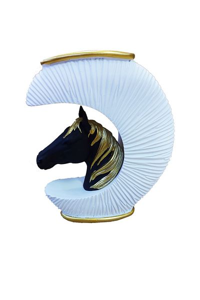 BV Decorative statuette Horse, White, 20 cm, 091407-1C