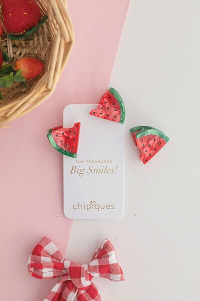 chipiques Mini Peg Imported Bone Children's Buckle with Watermelon Figure