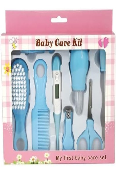 RAHALIFE HOME SOLUTION Rahalife 8pc Baby Care Kit | Newborn Grooming & Healthcare Set | Portable Toiletry for Daily Use