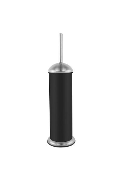 HONEYBEE High-Quality Round Toilet Brush Matte Black and Silver