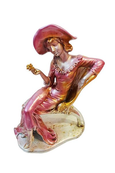 BV Statuette, Girl in antique chair, 22 cm, 344ZZ