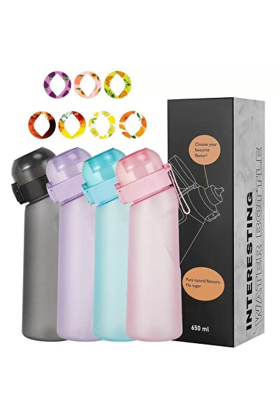 OEM Sticla aromatizata, Tritan, Rezistenta la Cadere 650 ml ,cu 7 capsule cu arome diferite