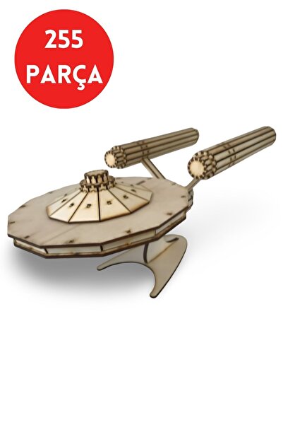 ALGWOOD Star Trek Esintili Ahşap Uzay Gemisi - 3D Puzzle Model Kit - 255 Parç...