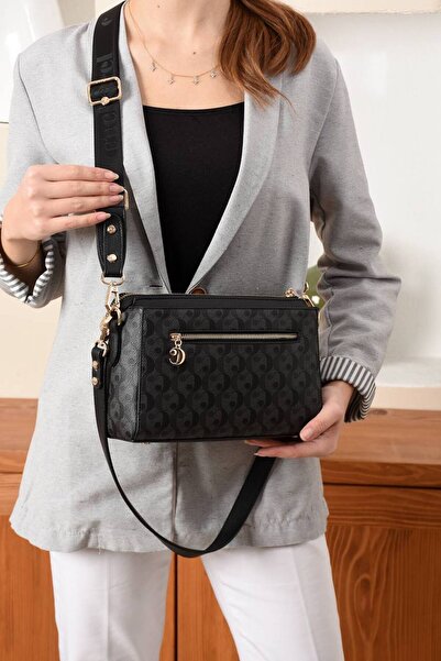 Cacharel 8011 Жіноча сумка з штучної шкіри з логотипом бренду, 2 ручки та ремінець через плече