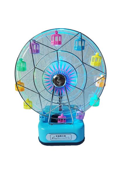 BV Music box, with key, Big wheel with lights and key, Blue, 22 cm, MY6067