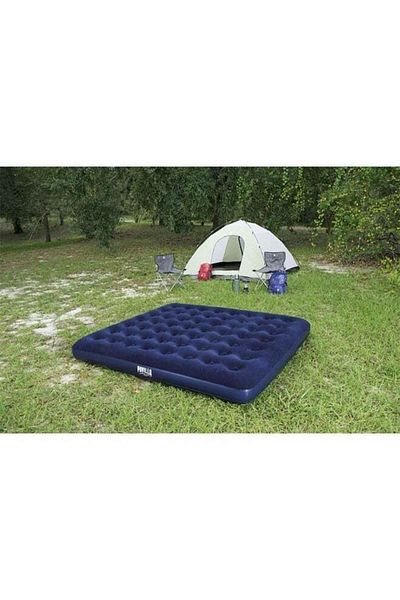 BESTWAY Inflatable Mattress - Large Air Bed with Comfortable Velvet Surface, Ideal for Camping and H