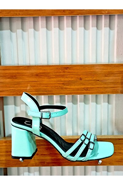 DB Women's 3-Stripes Heeled Sandals Green