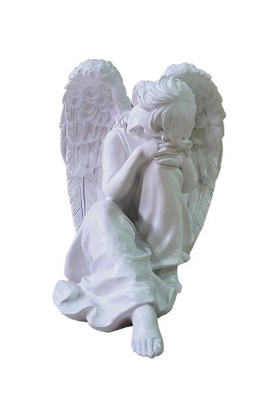 BV Decorative statuette, Angel, White, 25 cm, DVAN0736-8P