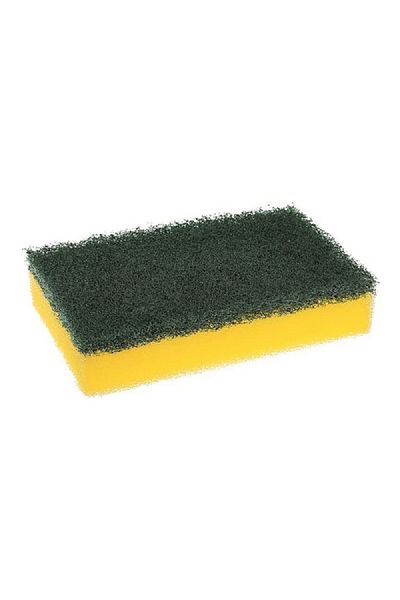 Scotch Brite 3-Piece Heavy Duty Classic Flat Laminate Scrub Sponge Yellow and Green