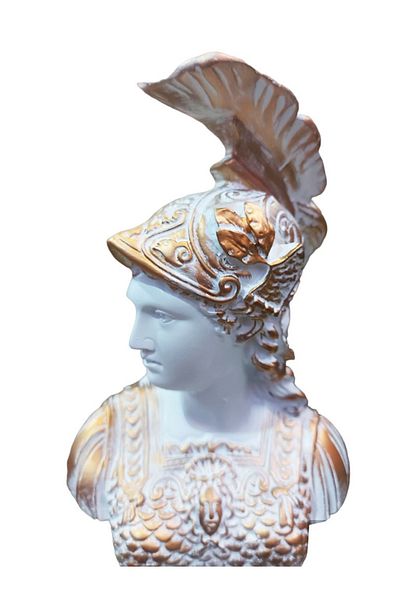 BV Decorative Statuette, Bust of a Female Soldier, White, 32 cm, DO23X