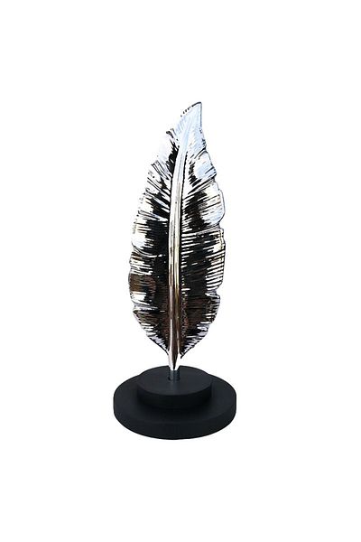 BV Decorative leaf-shaped statuette, Silver, 27 cm, 464H