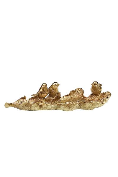 BV Decorative statuette with birds and stand, Gold, 34 cm, 1187H