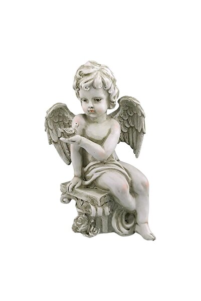 BV Statuetă decorativă, Înger cu porumbel în mână, 34 cm, 1745H