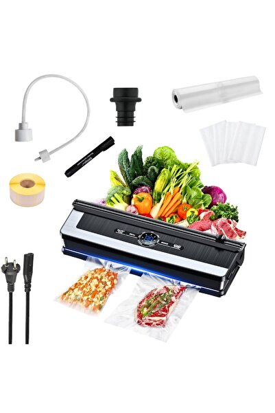 Wanty Aparat de Vidat Si Sigilat ®️, Vacum Multifunctional, Display Digital, Cutter Incorporat, Gri