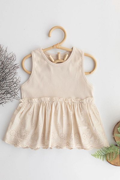 chipiques Fisto Skirted Camisole Beige Children's Undershirt