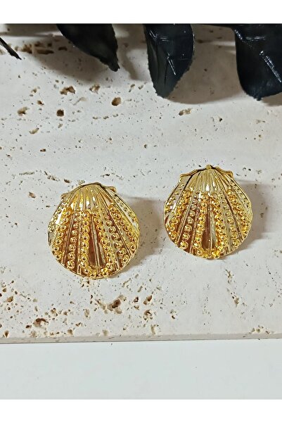 mos&more Gold Midye Hafif Kadın Küpe