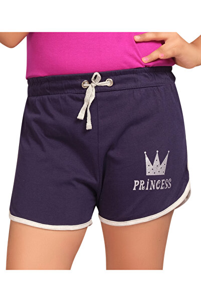 LAUREN SMITH Kids Girls Shorts with Contrast Binder, Drawstring and Cute Print 100 percent Cotton