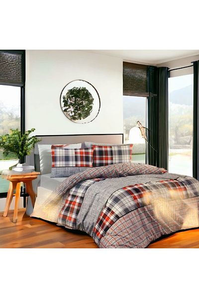 Star Fashion Cotton bed linen, King Size, 240x260 cm, bed sheet, duvet cover and 2 pillowcases