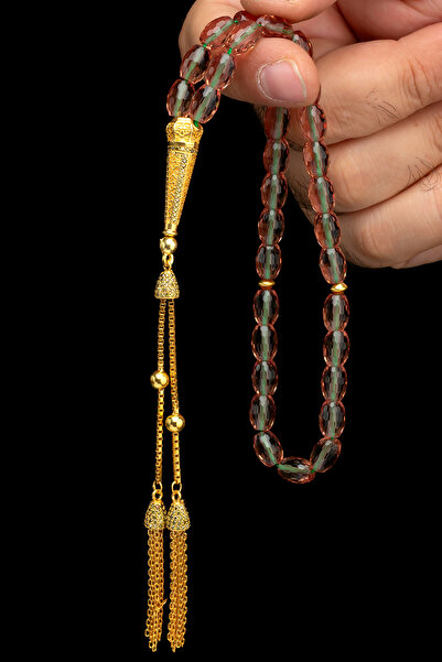 OTTOTESBİH Sertifikalı Gümüş Tasarım 7 Renk Değiştiren Zultanit Tesbih 6x9mm 33Gr Arpa Kesim