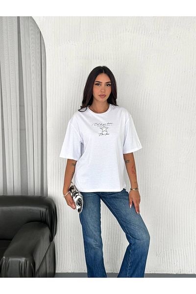 Noa Noa Tricou cu mânecă scurtă cu decolteu rotund imprimat cu stea