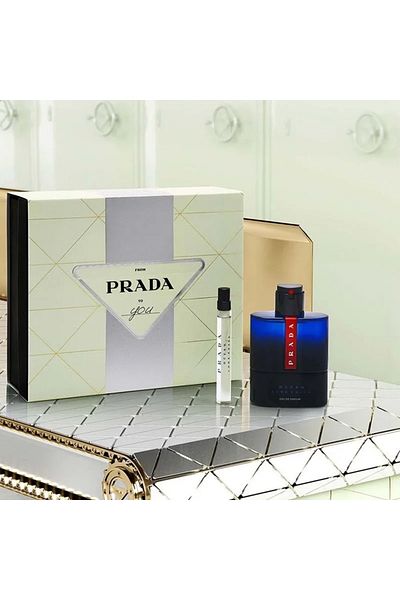 Prada Luna Rossa Ocean 2-Piece Gift Set (Eau de Parfum Spray 3.4 Fl Oz, Eau de Toilette Spray 0.34 F