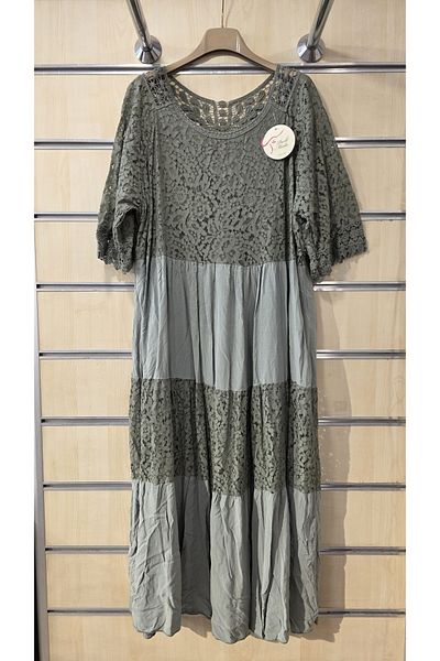Park Moda Βαμβακερό φόρεμα ιταλικής δαντέλας