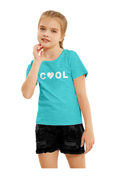 LAUREN SMITH Kids Girls Short Sleeved Tee with Cute Print 100 percent Cotton