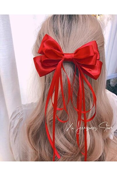 Shiklik MODA Păstrează-ți eleganța cu această cataramă elegantă din satin roș...