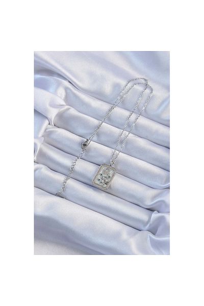 Skygo 316L Steel Chain Silver Color Zircon Stone Lion Figure Tarot Necklace - Tj-Bko9226