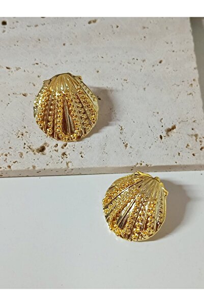 mos&more Gold Midye Hafif Kadın Küpe