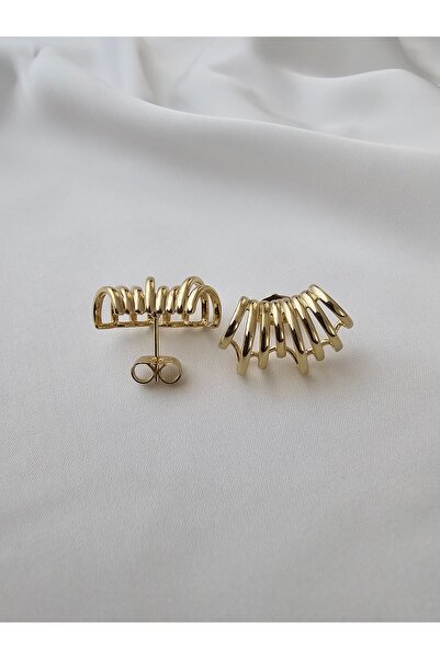 Zivazer Store Kadın Çelik Kararmaz Xuping 14k Altın Renginde Küpe