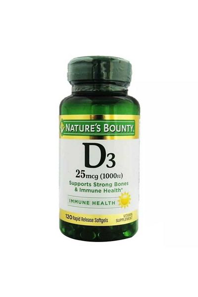 Nature's Bounty Vitamin D3 1000 IU Softgels 120's