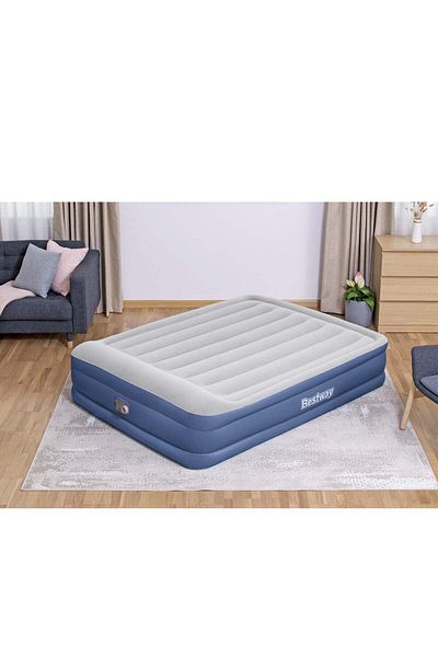 BESTWAY Inflatable Air Mattress with Automatic Internal Pump - Double Air Bed for Camping and Home U
