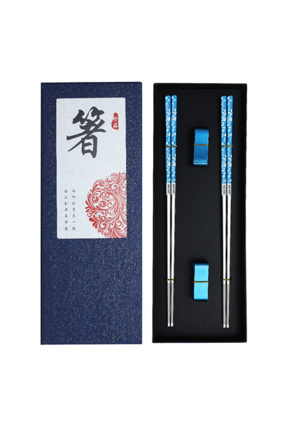 LUDORA Bete chinezesti, pentru mancare, din inox, set de 2, LUDORA®,, rezistente la spalare, anti-alunecare