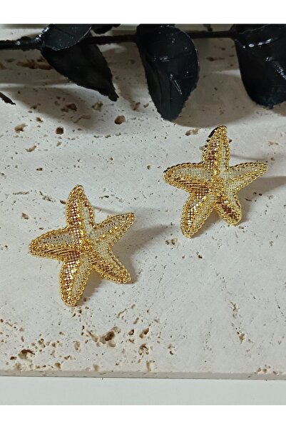 mos&more Gold Deniz Yıldızı Hafif Kadın Küpe