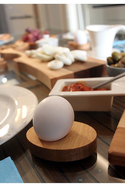 Teknofors Wooden Egg Bowl Tableware Presentation Ellipse (Single)