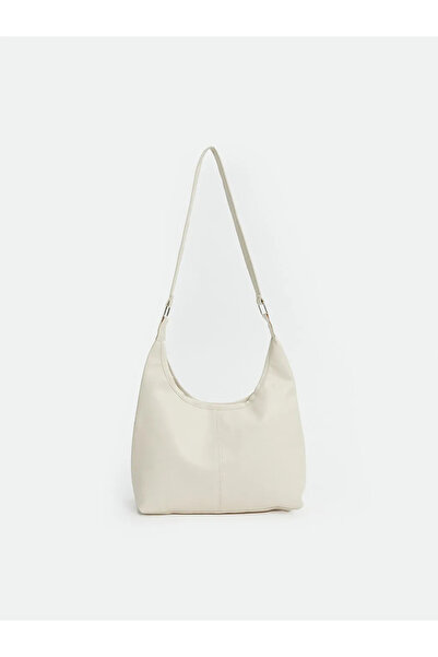 LC Waikiki LCW ECO Bej Deri Görünümlü Kadın Omuz Çantası