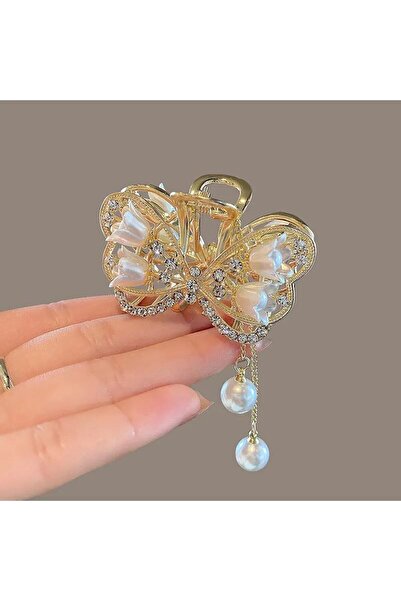 Shiklik MODA Cataramă elegantă și rafinată cu pietre și perle - Model trandafir