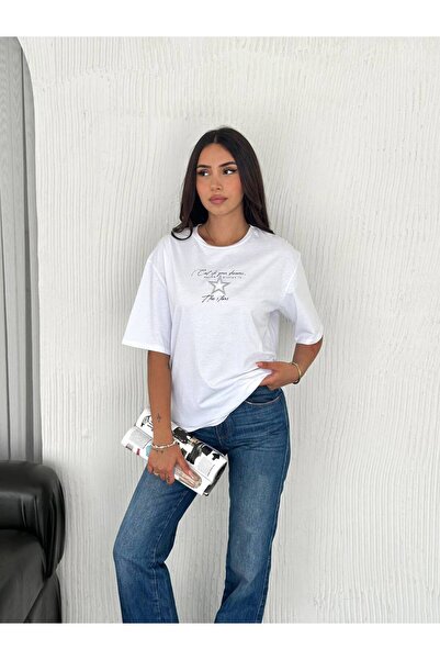 Noa Noa Κοντομάνικο μπλουζάκι με κέντημα Star με στάμπα