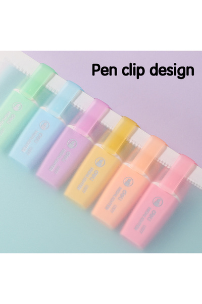 Deli EU377 Pastel Highlighters 1–5mm Tip, 6 Colors – ideal for soft marking and study